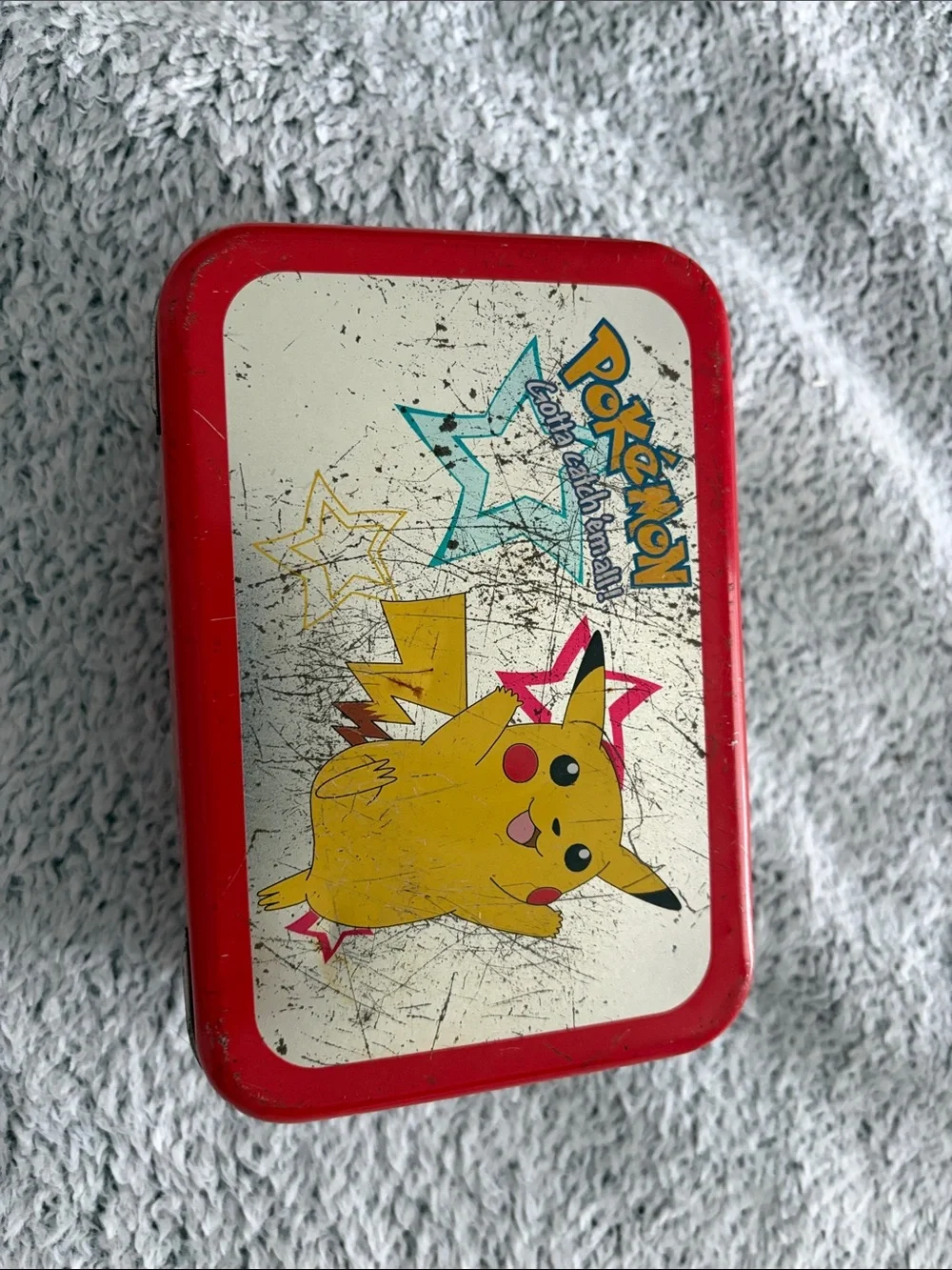 Vintage Pokémon Pikachu Tin Card Box